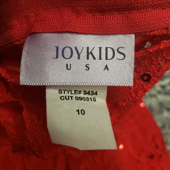 SOLD Red Sleeveless Sequin Fabric dress for Girls - Picture 6 of 11